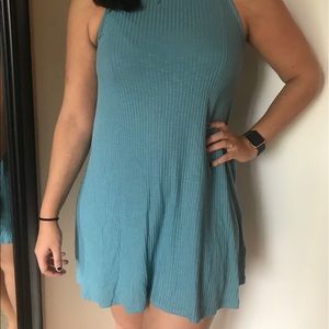Hollister Blue Ribbed Trapeze Dress Size Large